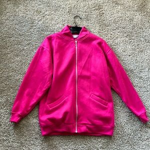 Pink zip up jacket